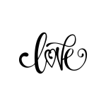 Steel wall art featuring the word 'Love' in cursive with a heart cut-out in the center of the 'o'. The design is painted black with a smooth finish, displayed against a plain background to highlight its intricate detailing.